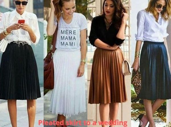 pleated skirt to a wedding