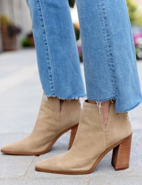 Cropped Flare Jeans With Boots